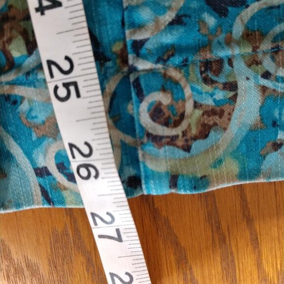 C.J. Banks Swirl Blue/Brown Jack - 3/4 Sleeve - Size 2X - Picture 5 of 9